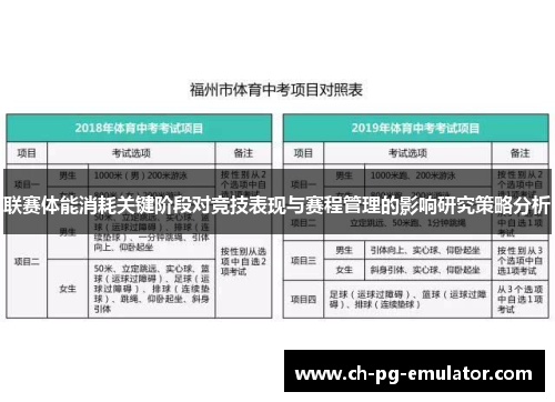 联赛体能消耗关键阶段对竞技表现与赛程管理的影响研究策略分析